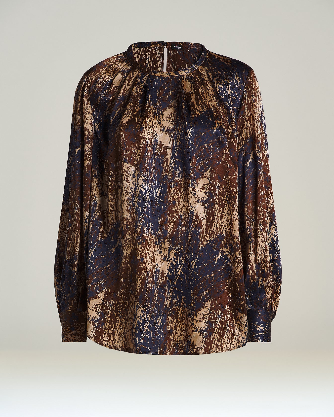 BLUSA IN PURA SETA CON STAMPA ARTISTICA
