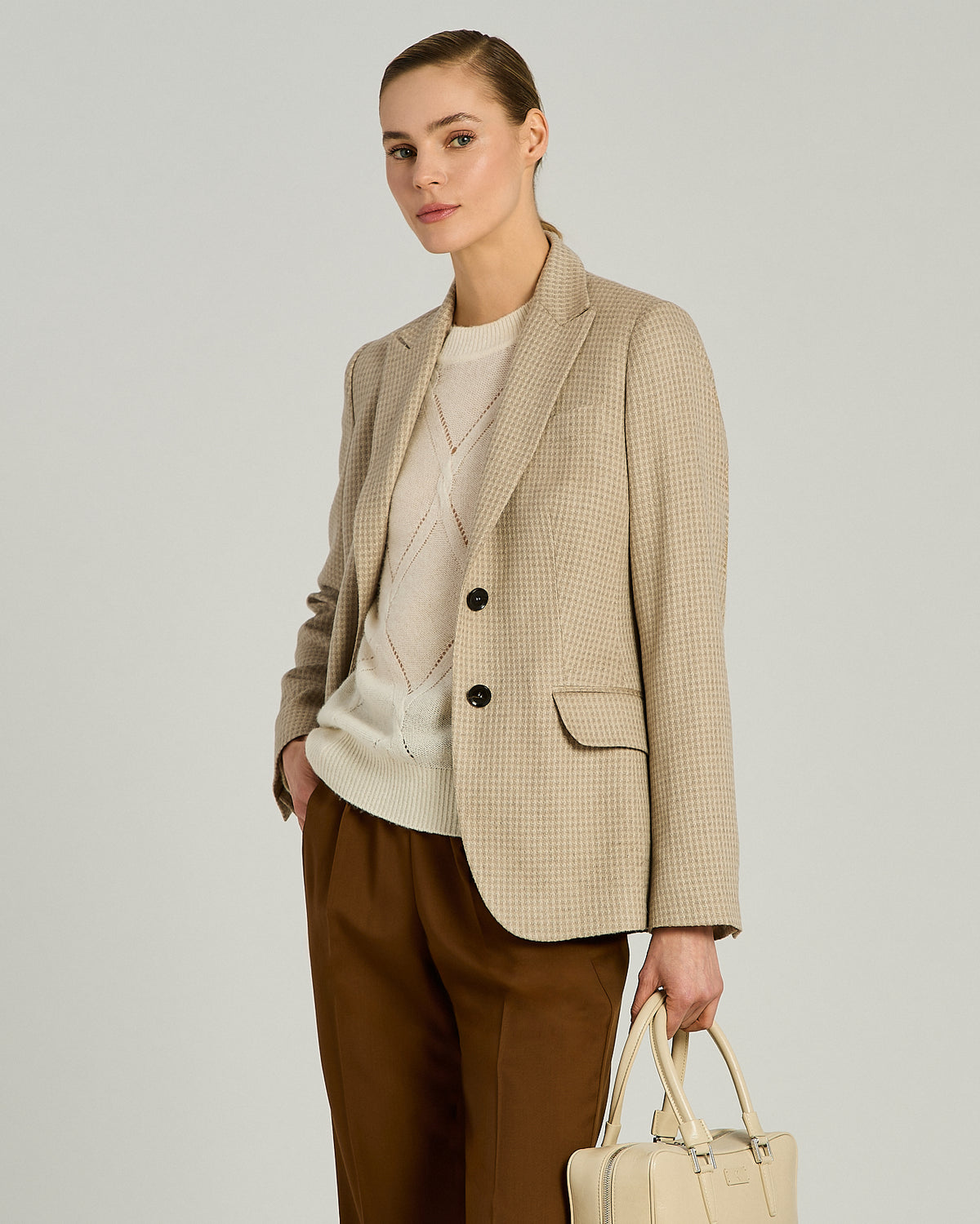 BEIGE CASHMERE JACKET 2