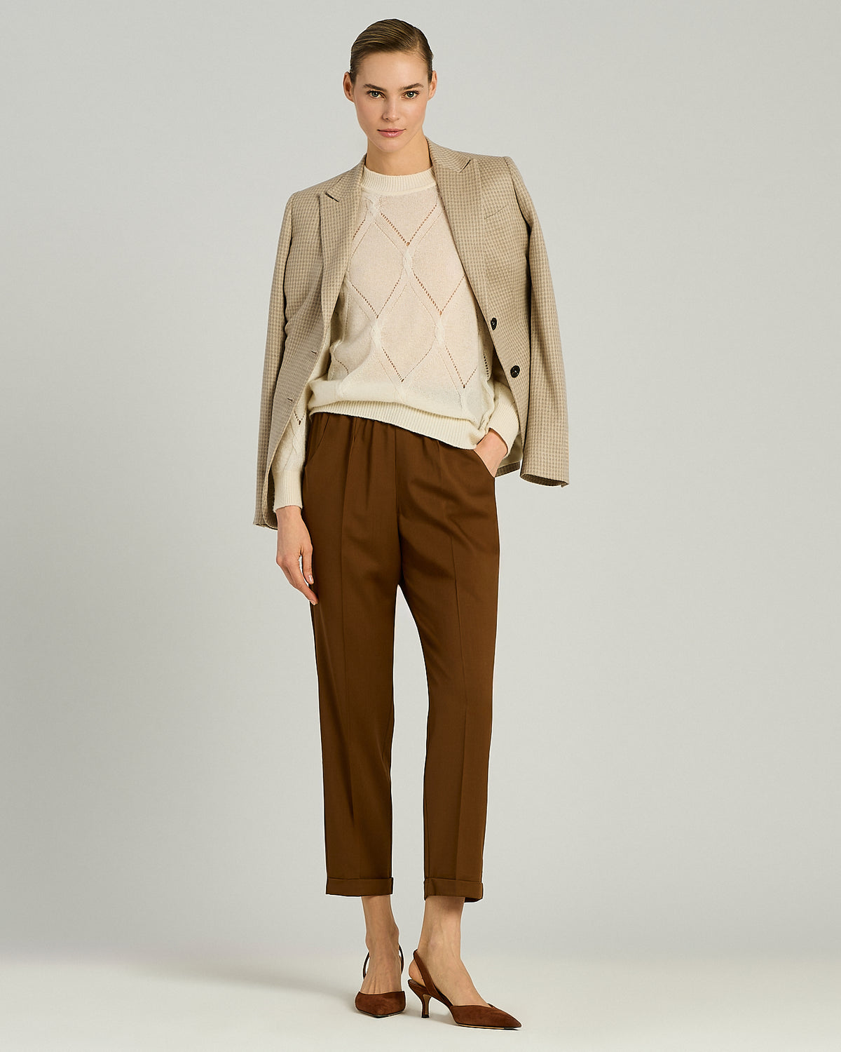BEIGE CASHMERE JACKET 5