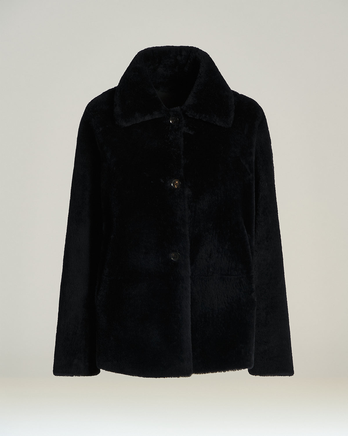 BLUE SHEARLING OUTDOOR JACKET 1