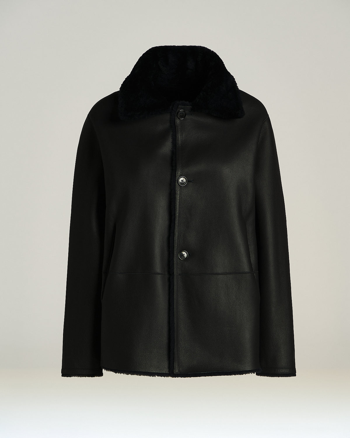 BLUE SHEARLING OUTDOOR JACKET 4