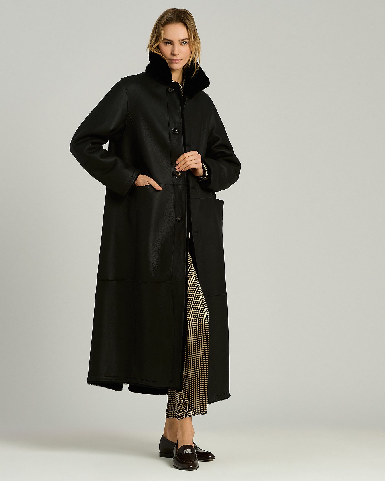 SOPRABITO REVERSIBILE IN SHEARLING