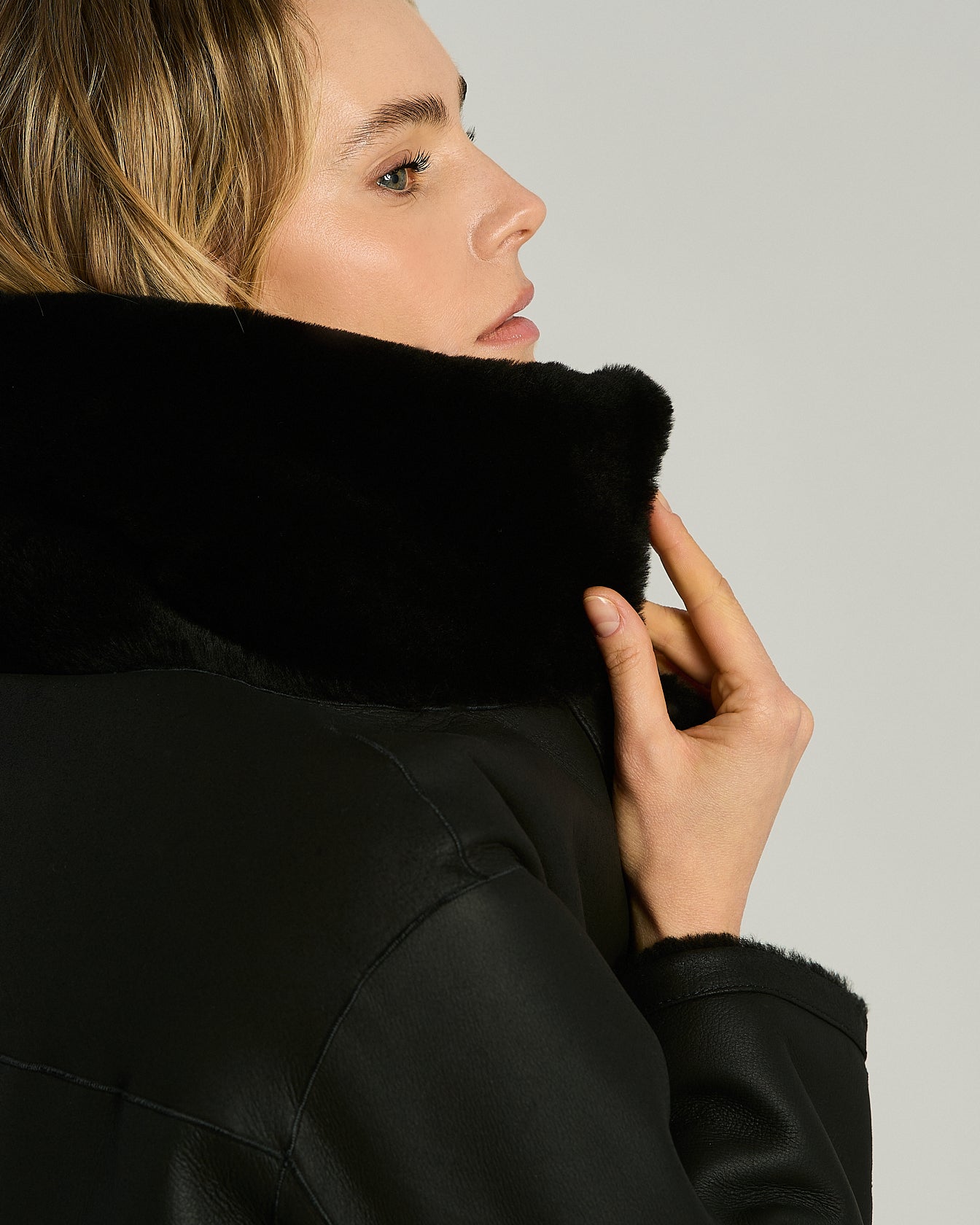 SOPRABITO REVERSIBILE IN SHEARLING