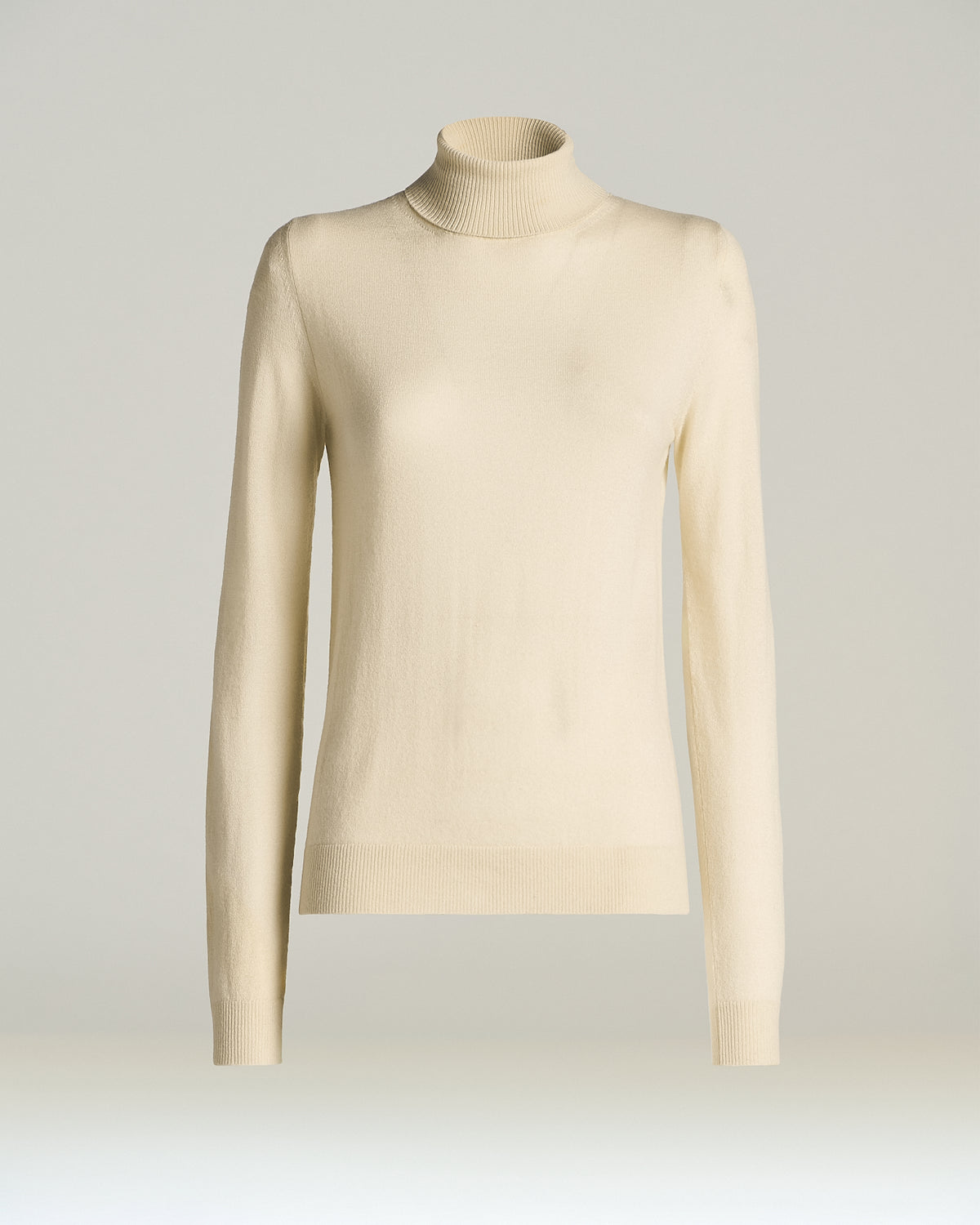 NATURAL CASHMERE HIGH-NECK SWEATER 1
