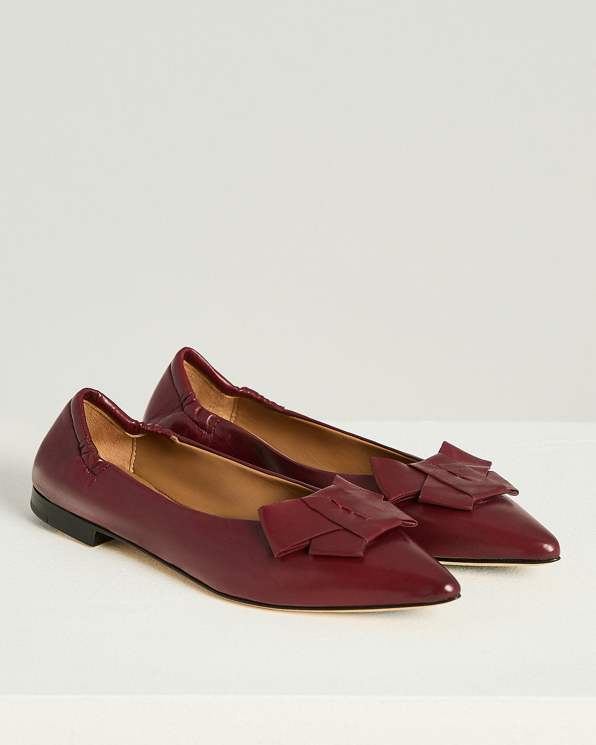 BORDEAUX CALFSKIN BALLET FLAT 2