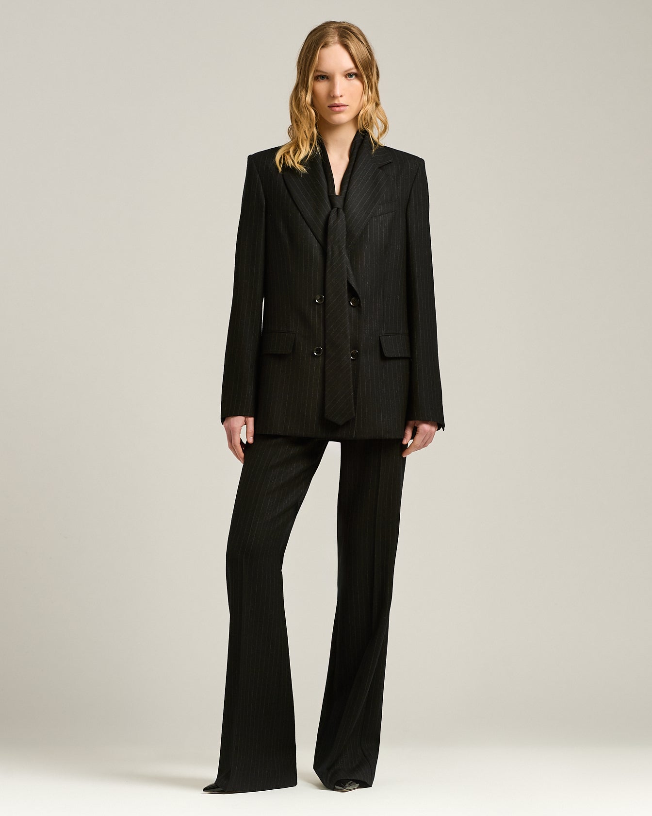 WOOL PINSTRIPE TIE