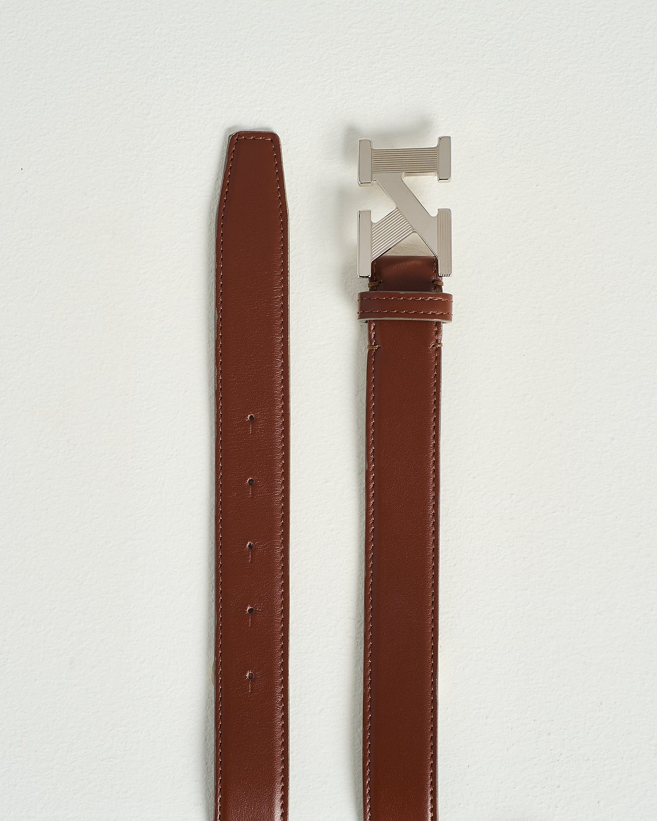 CINTURA IN PELLE CON FIBBIA MONOGRAMMA KITON