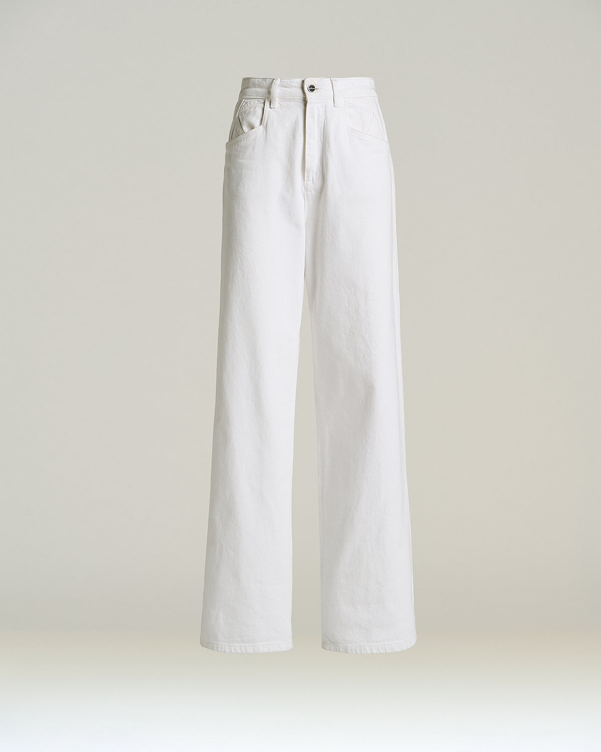 OPTICAL WHITE COTTON PANTS 1