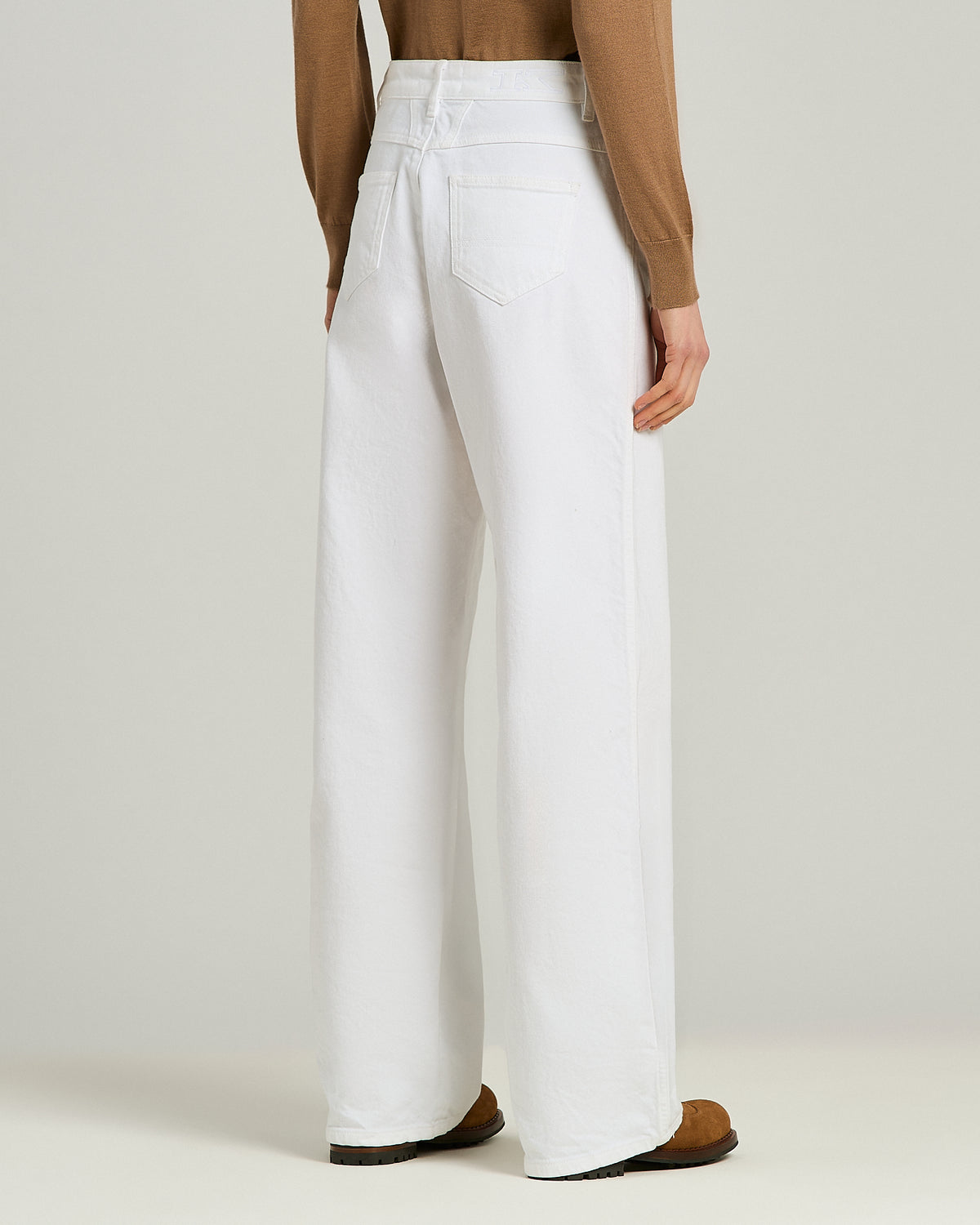 OPTICAL WHITE COTTON PANTS 3