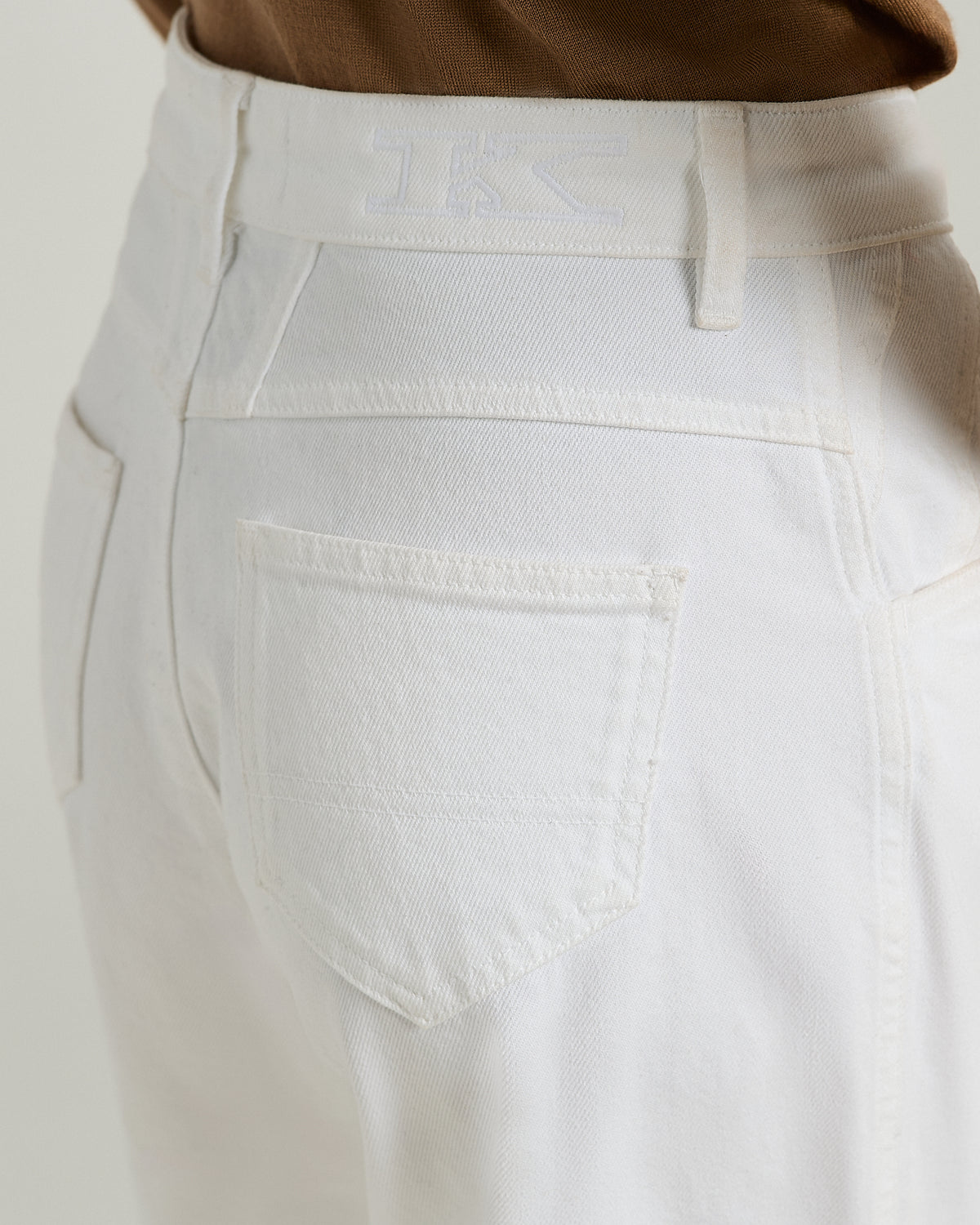 OPTICAL WHITE COTTON PANTS 4