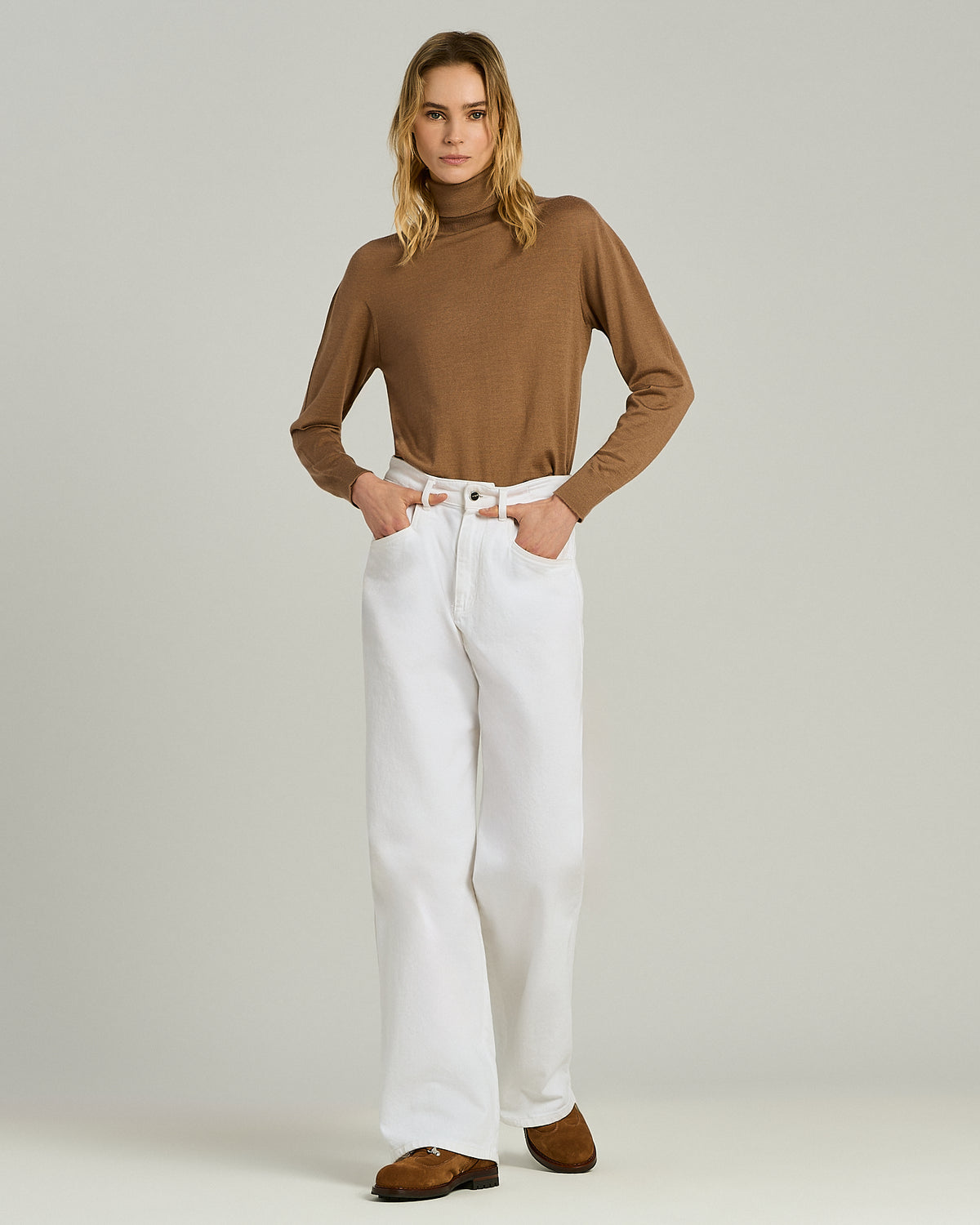 OPTICAL WHITE COTTON PANTS 5