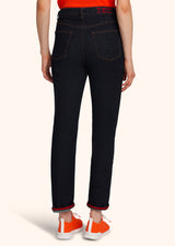 Kiton dark blue jns trousers for woman, in cotton 3