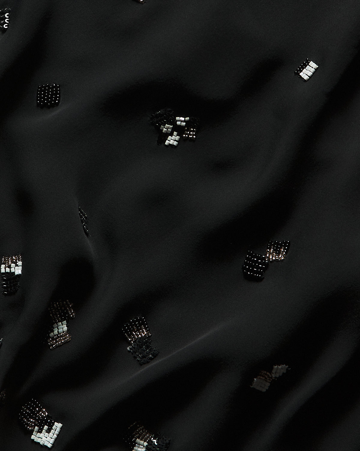 BLACK SILK POCKET SQUARE 5