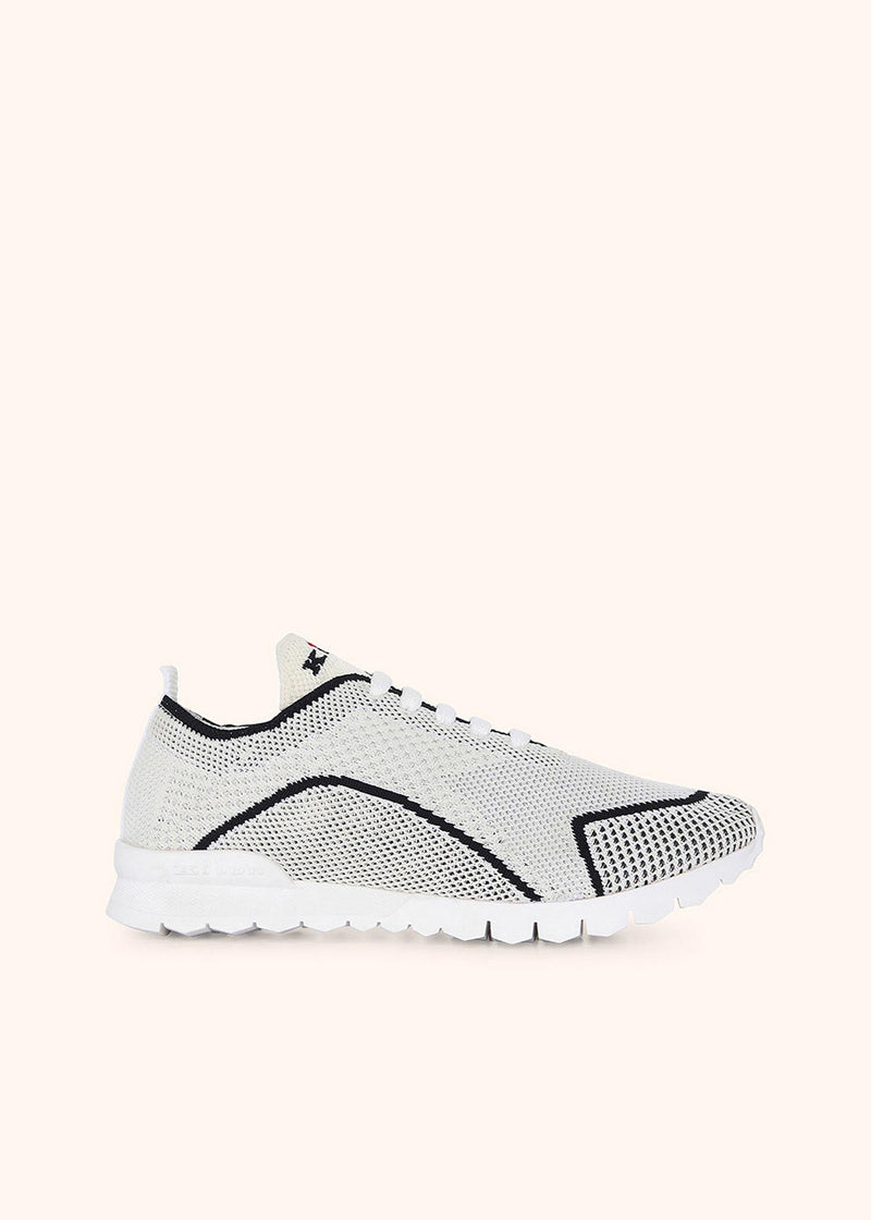 Kiton white/black sneakers shoes for woman, in cotton 1