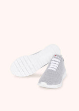 Kiton medium grey sneakers shoes for woman, in cashmere 3