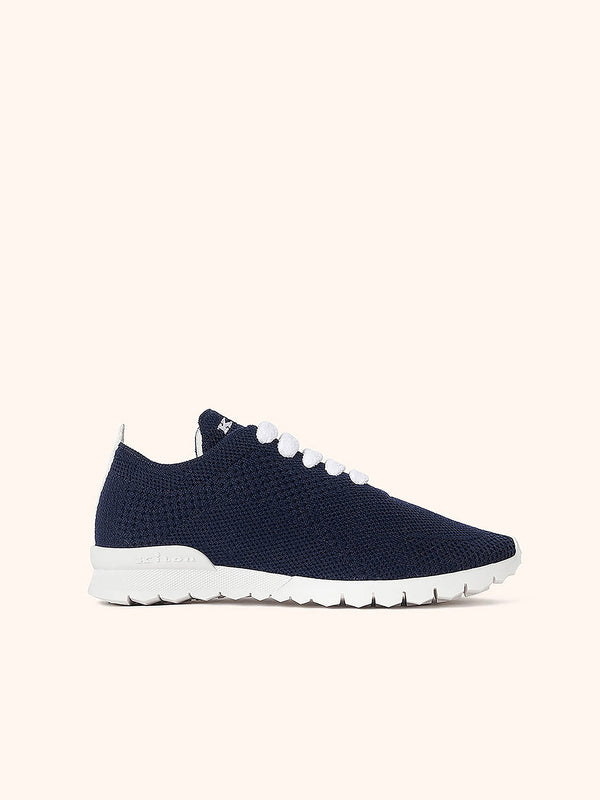 Kiton night blue sneakers shoes for woman, in cashmere 1
