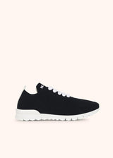 Kiton black sneakers shoes for woman, in cashmere 1