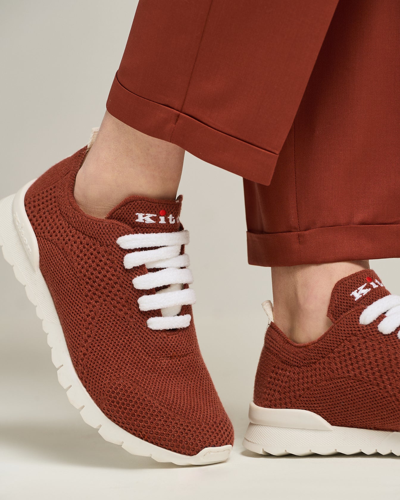 FIT TERRACOTTA CASHMERE SNEAKERS