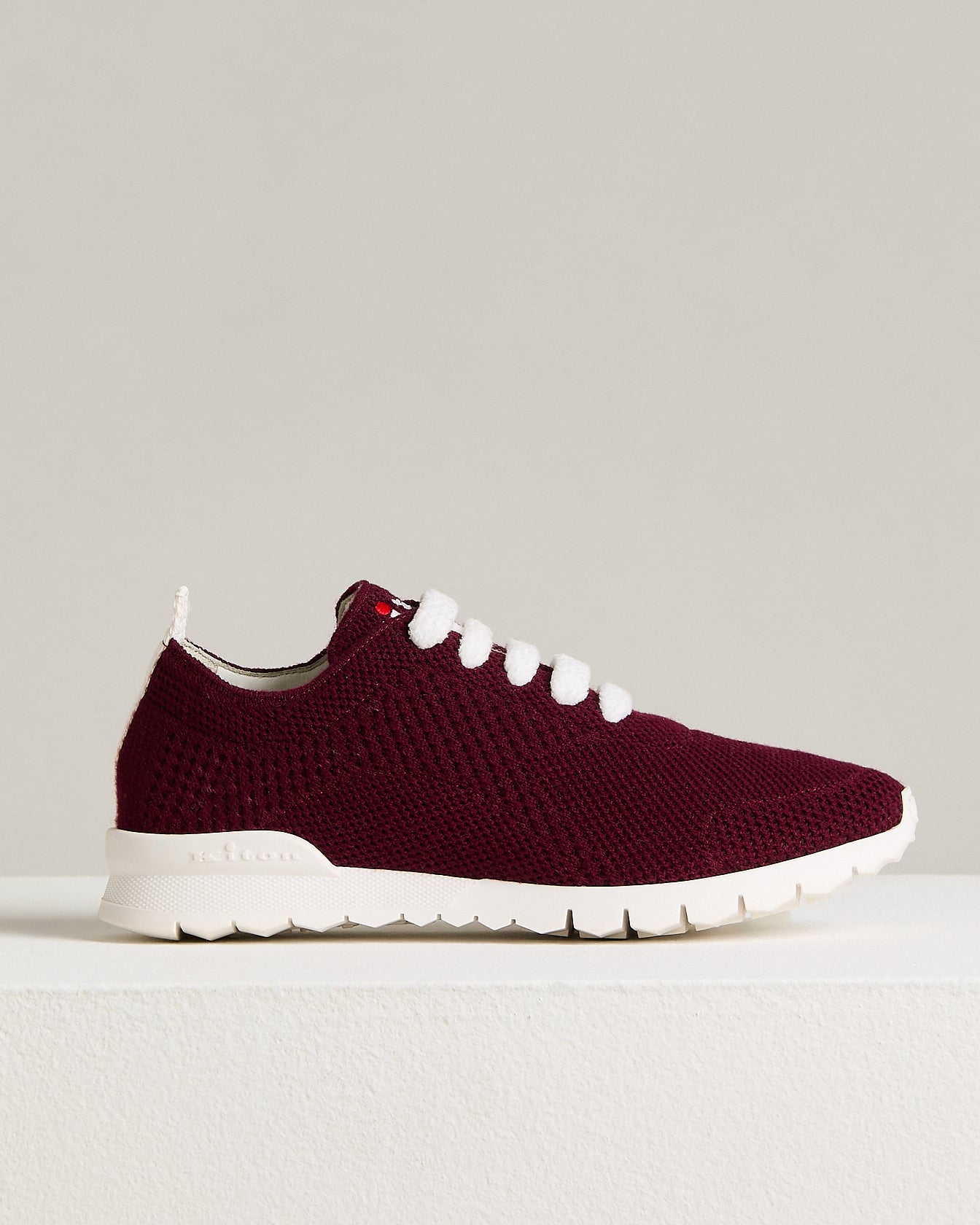 women's "fit" burgundy cashmere sneakers