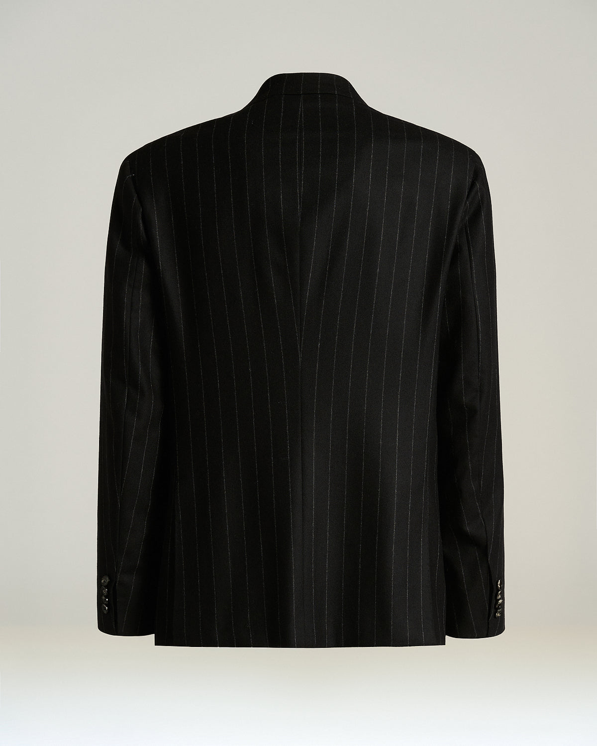 MEDIUM-GRAY WOOL-CASHMERE PINSTRIPE DOUBLE-BREASTED SUIT 2