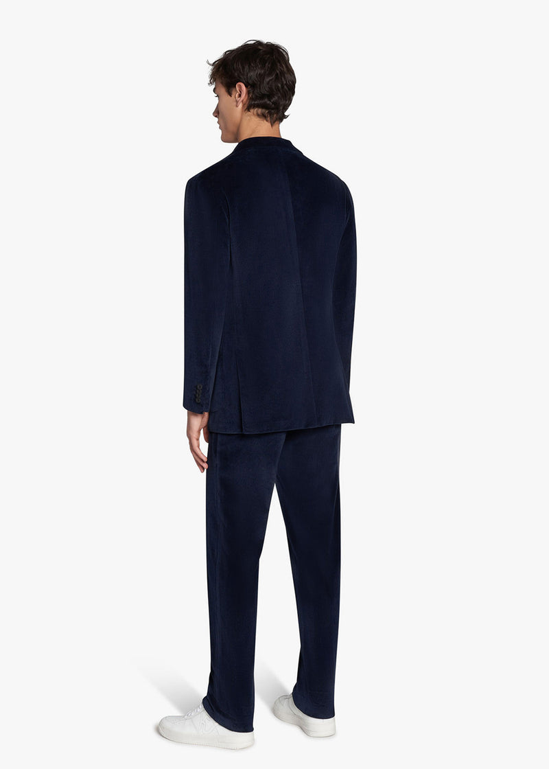 Knt blue suit in cotton 3