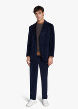 Knt blue suit in cotton 5