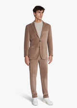 Knt beige suit in cotton 2