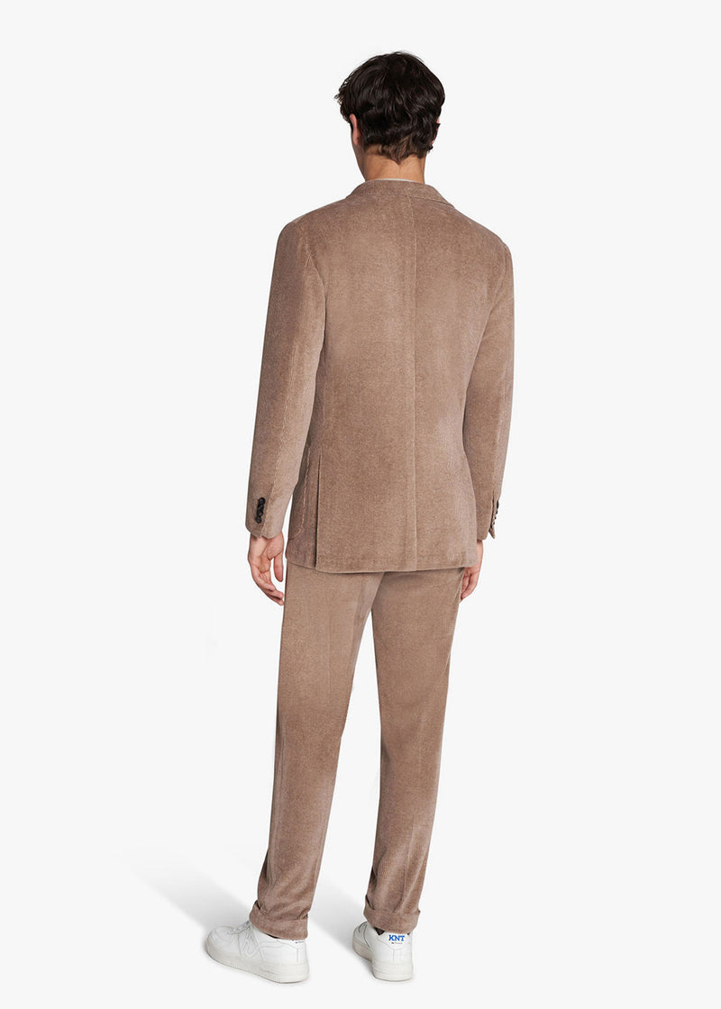 Knt beige suit in cotton 3