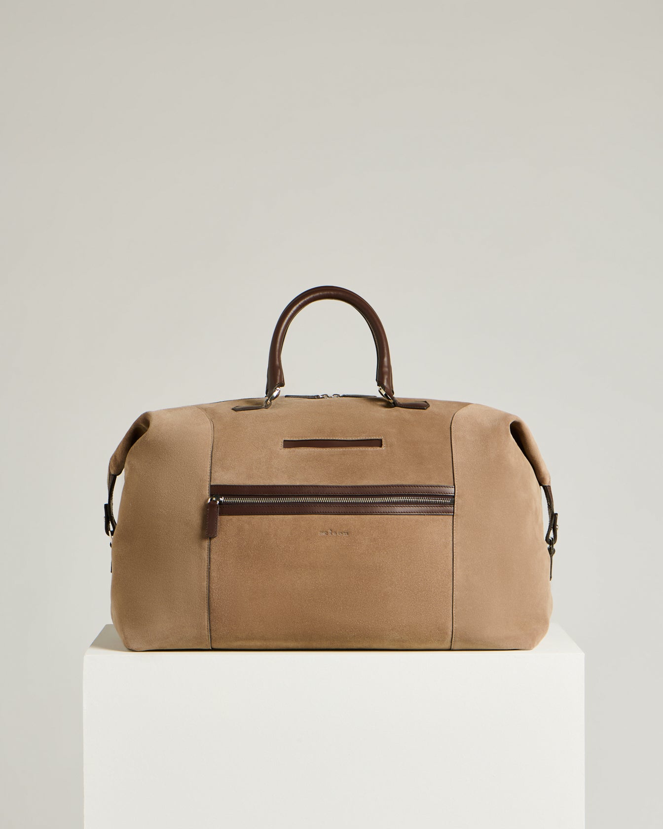 Suede Weekend Holdall Slate in Grey Calfskin1