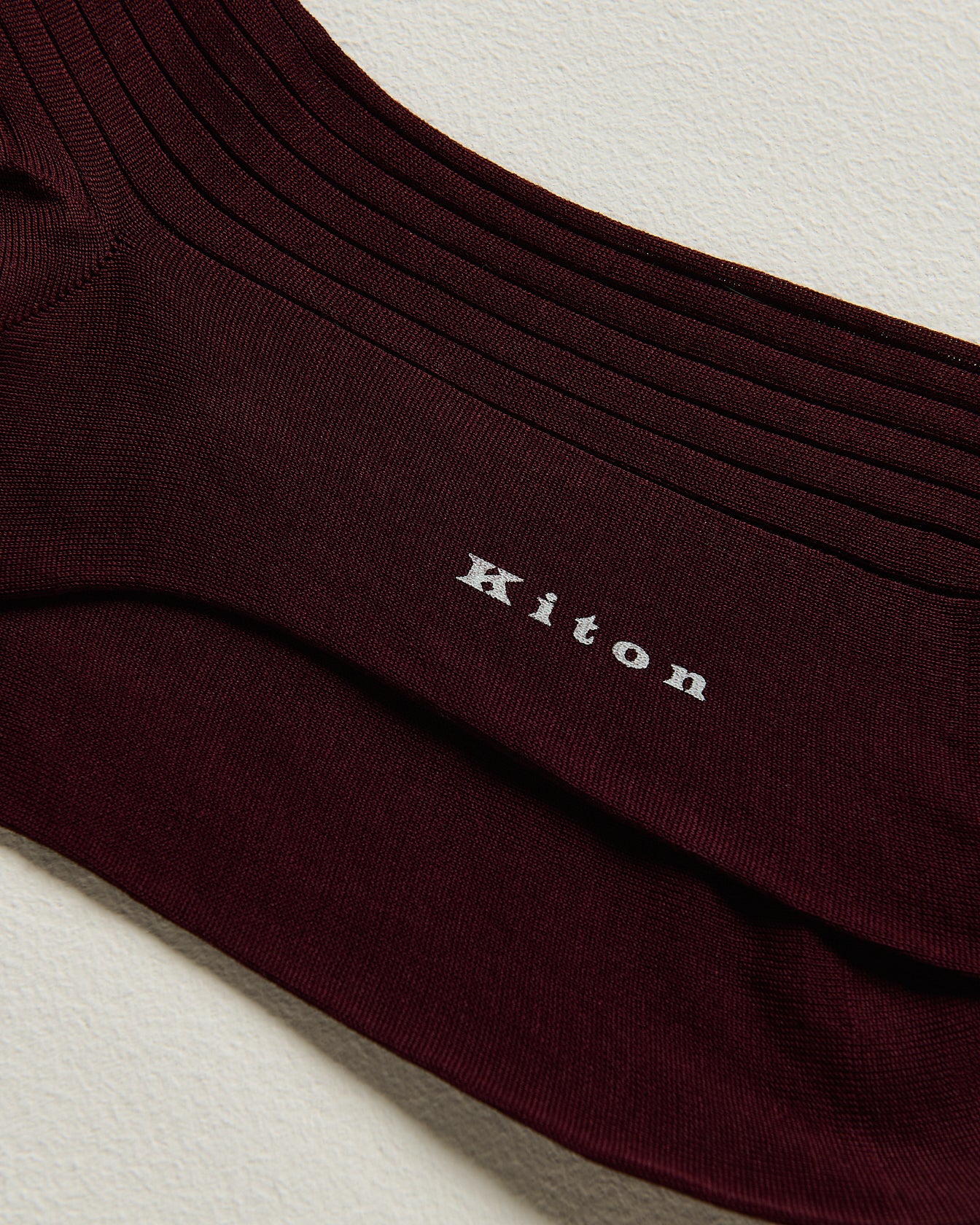 BORDEAUX RIBBED COTTON LONG SOCKS