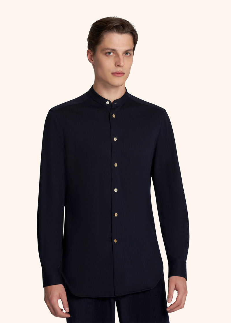 Kiton blue shirt for man, in cotton 2