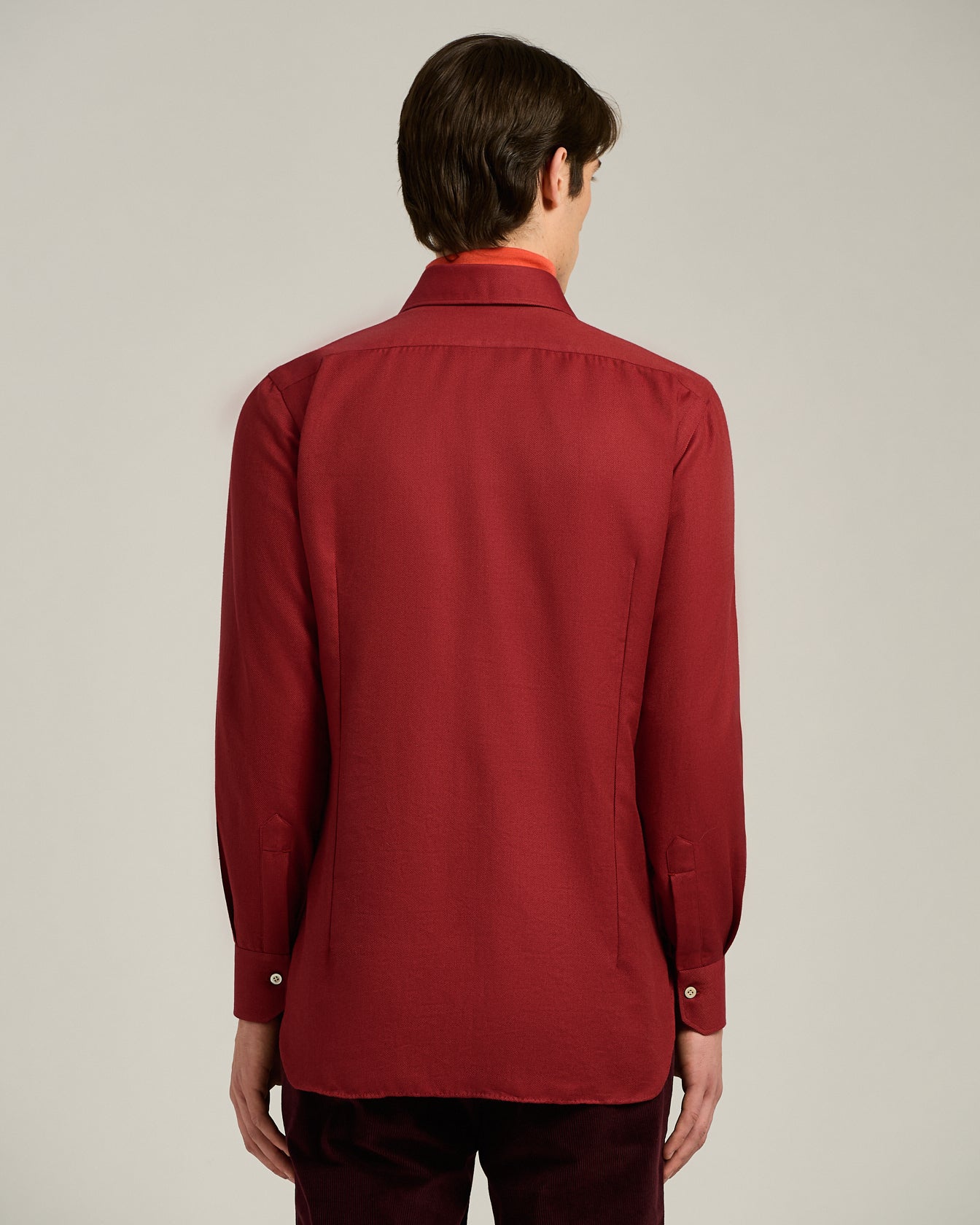 CAMICIA IN FLANELLA DI COTONE E CASHMERE
