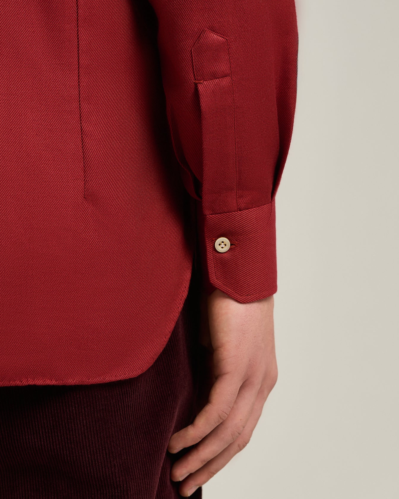 CAMICIA IN FLANELLA DI COTONE E CASHMERE