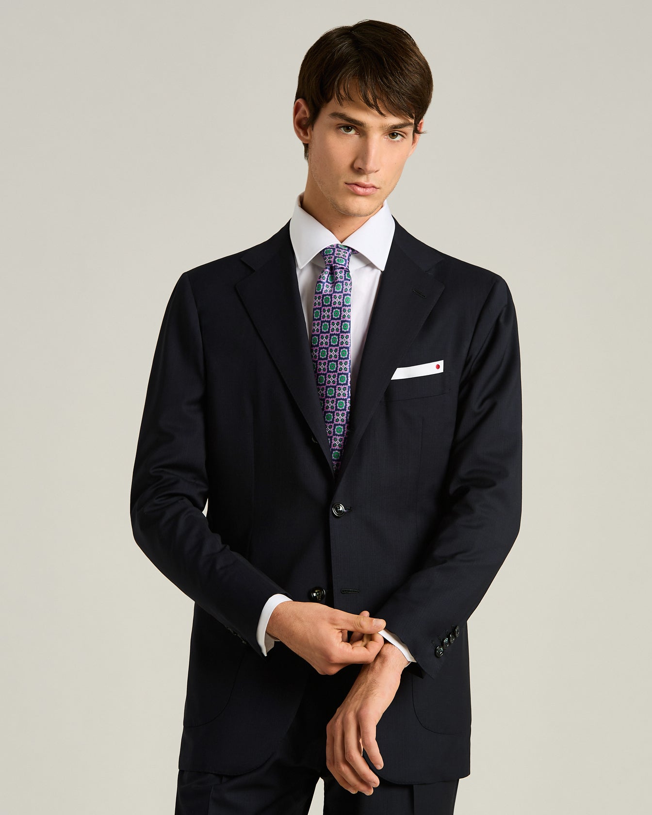 PATTERNED SILK TIE