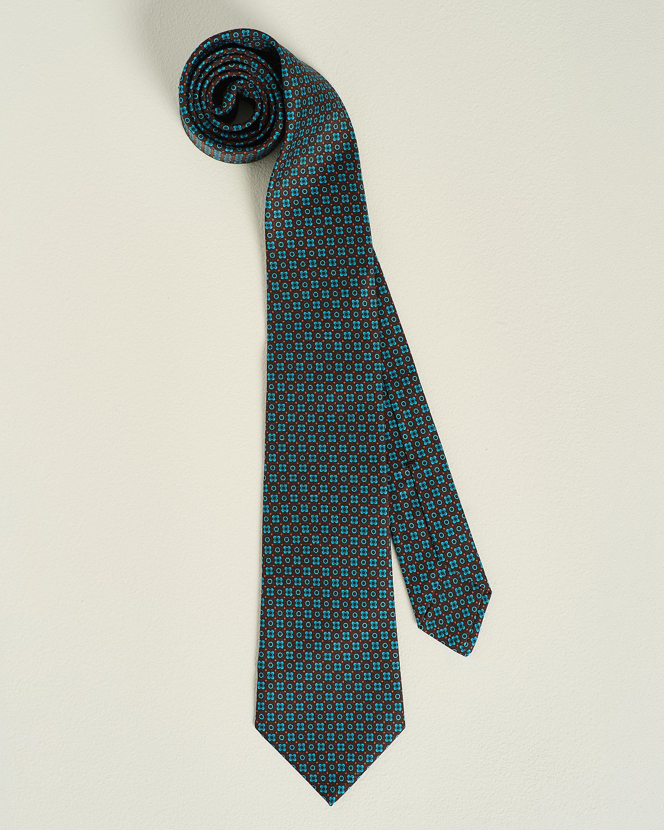 PATTERNED SILK TIE