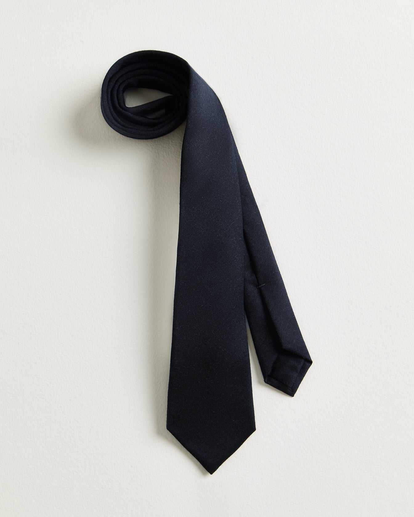 men's pure wool seven-fold blue tie
