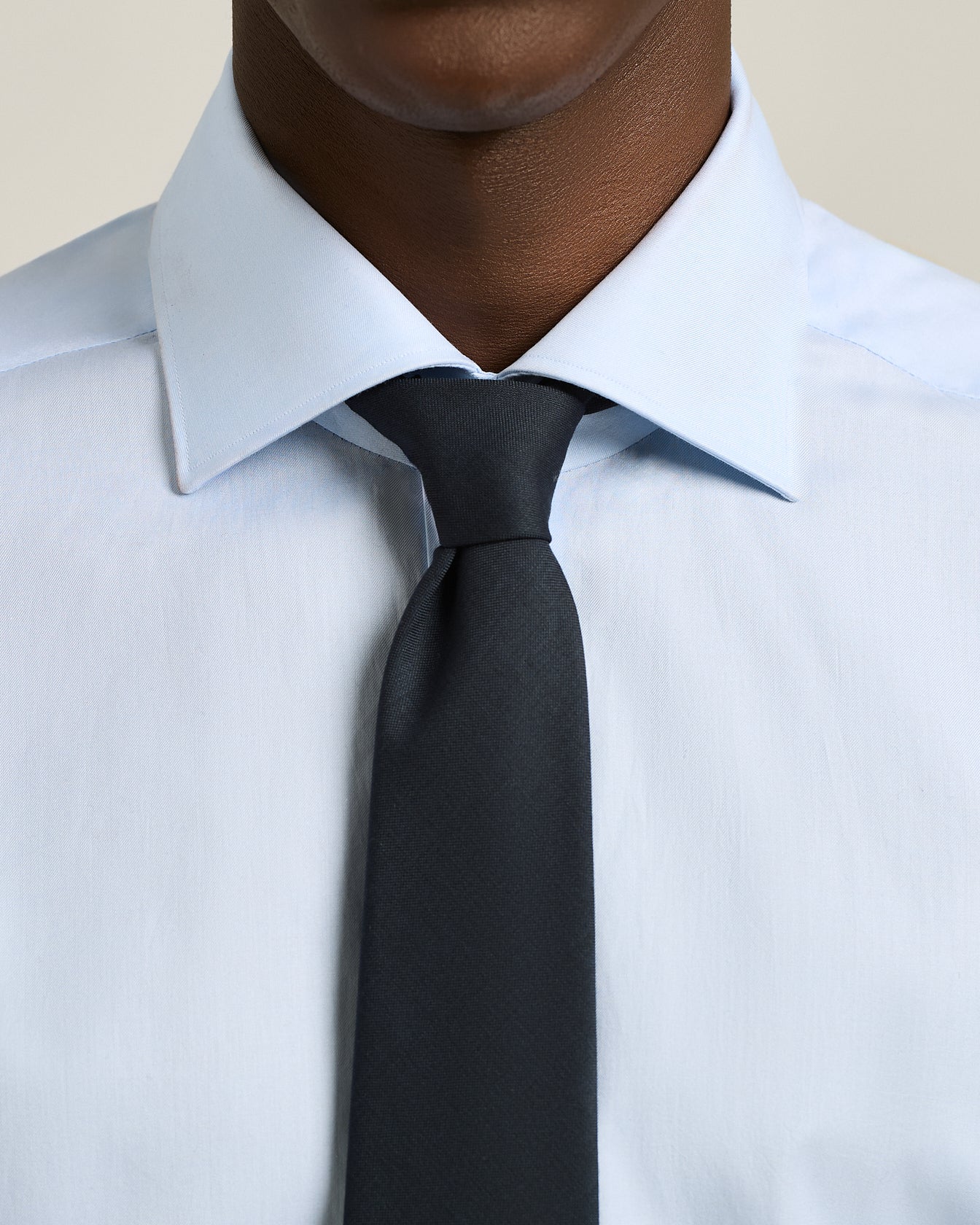 men's pure wool seven-fold blue tie