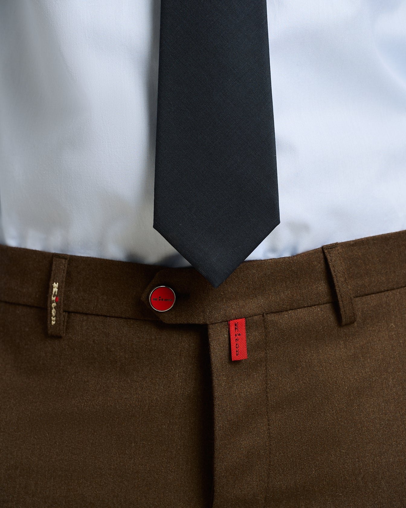 men's pure wool seven-fold blue tie