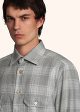 Kiton light grey shirt for man, in cashmere 4