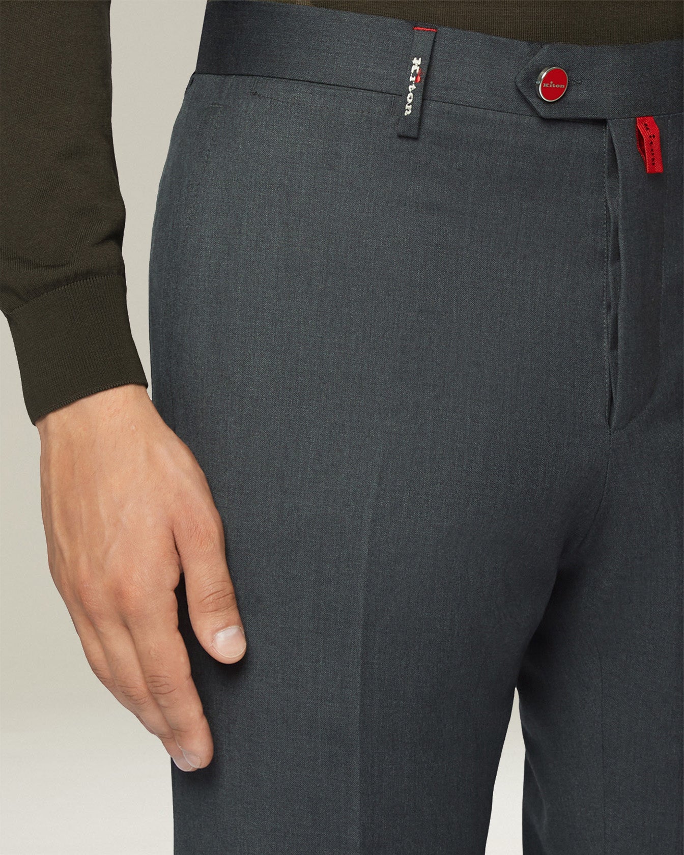 WOOL CHINO TROUSERS