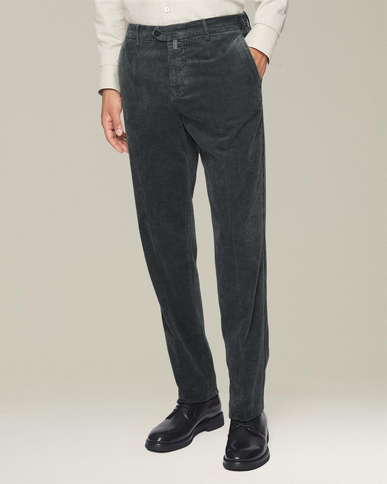 CASUAL COTTON AND CASHMERE TROUSERS