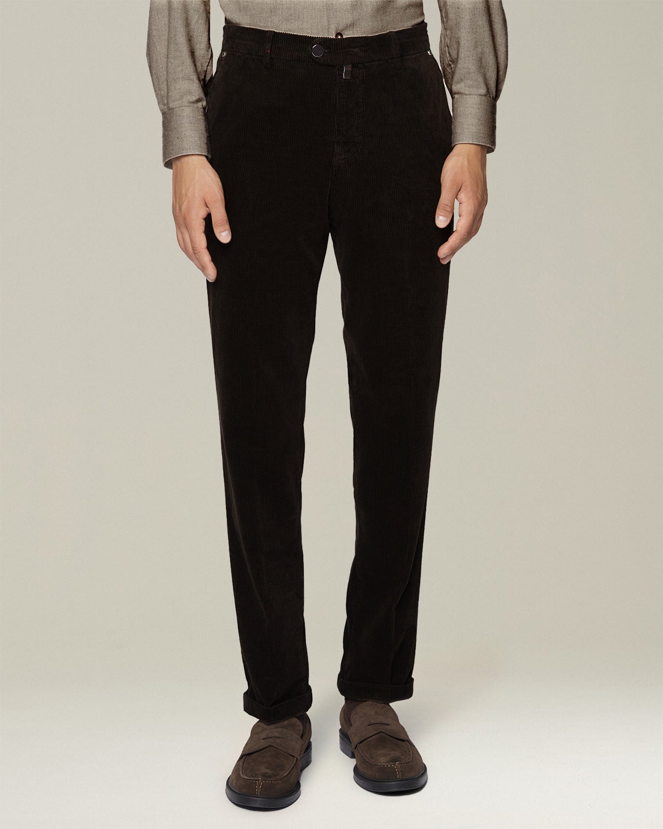 CASUAL COTTON AND CASHMERE TROUSERS