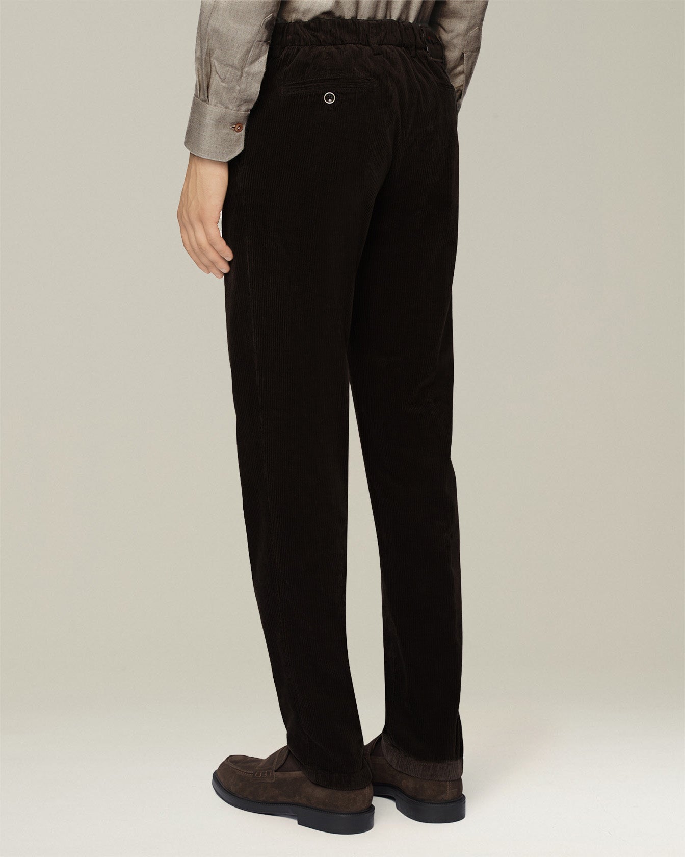 CASUAL COTTON AND CASHMERE TROUSERS