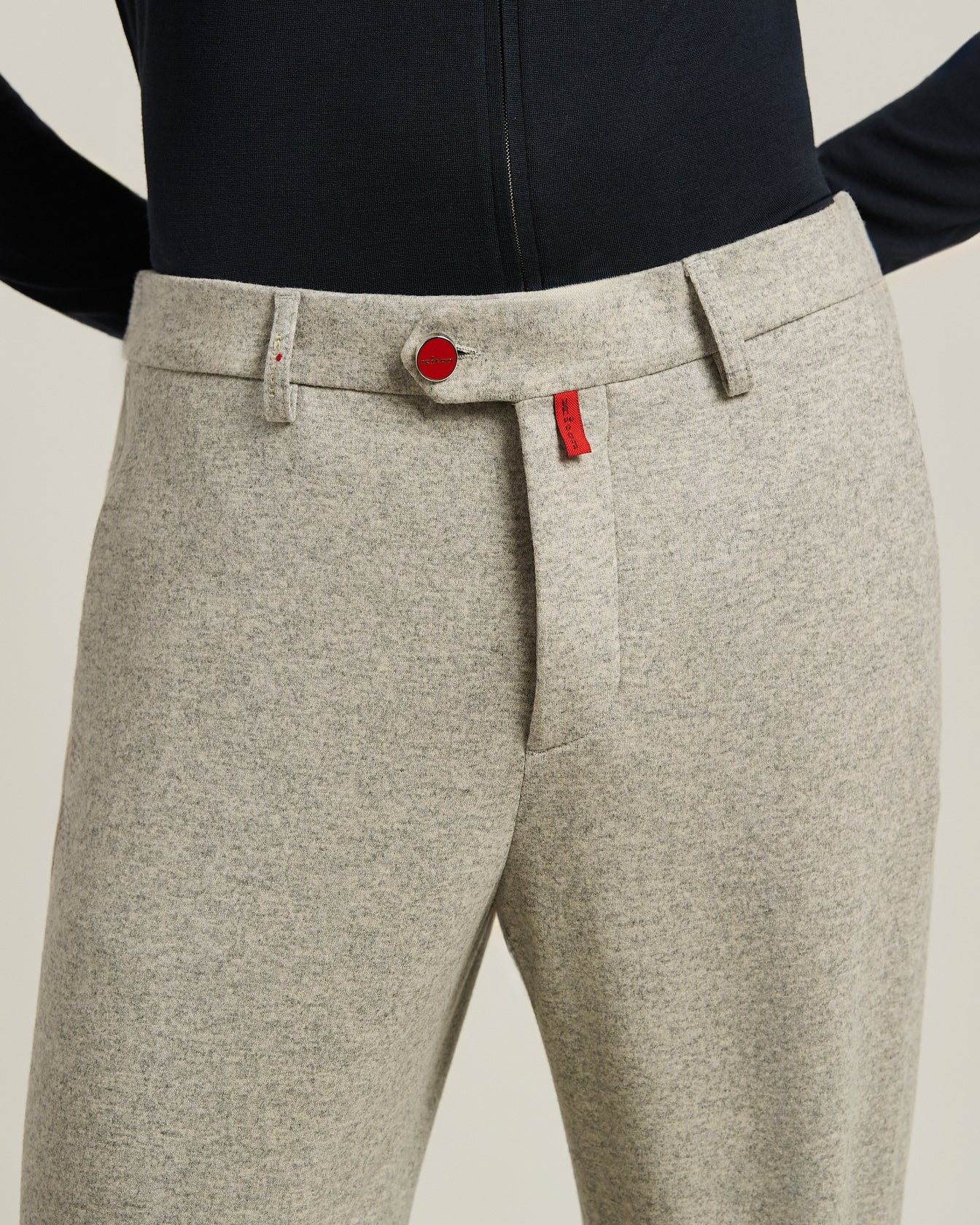 CASUAL WOOL AND CASHMERE TROUSERS