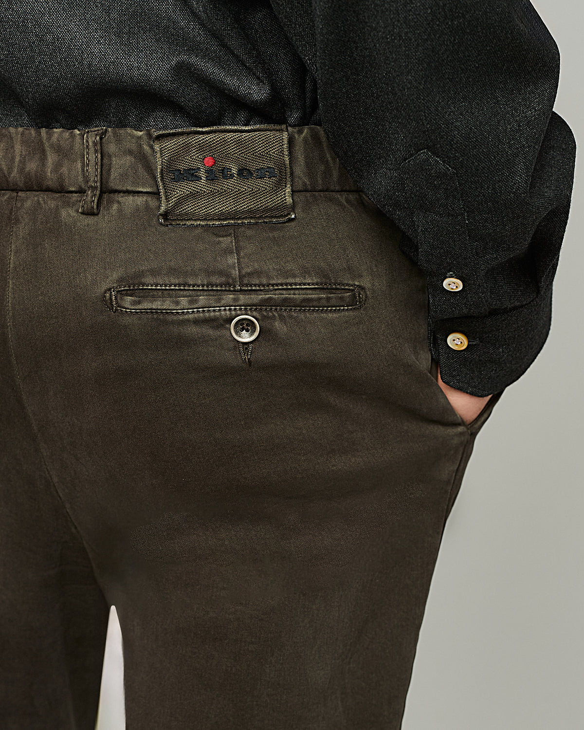 DARK BROWN COTTON PANTS 4