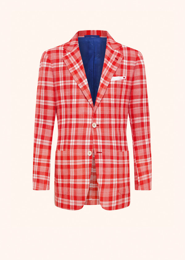 Kiton red jacket for man, in silk 1