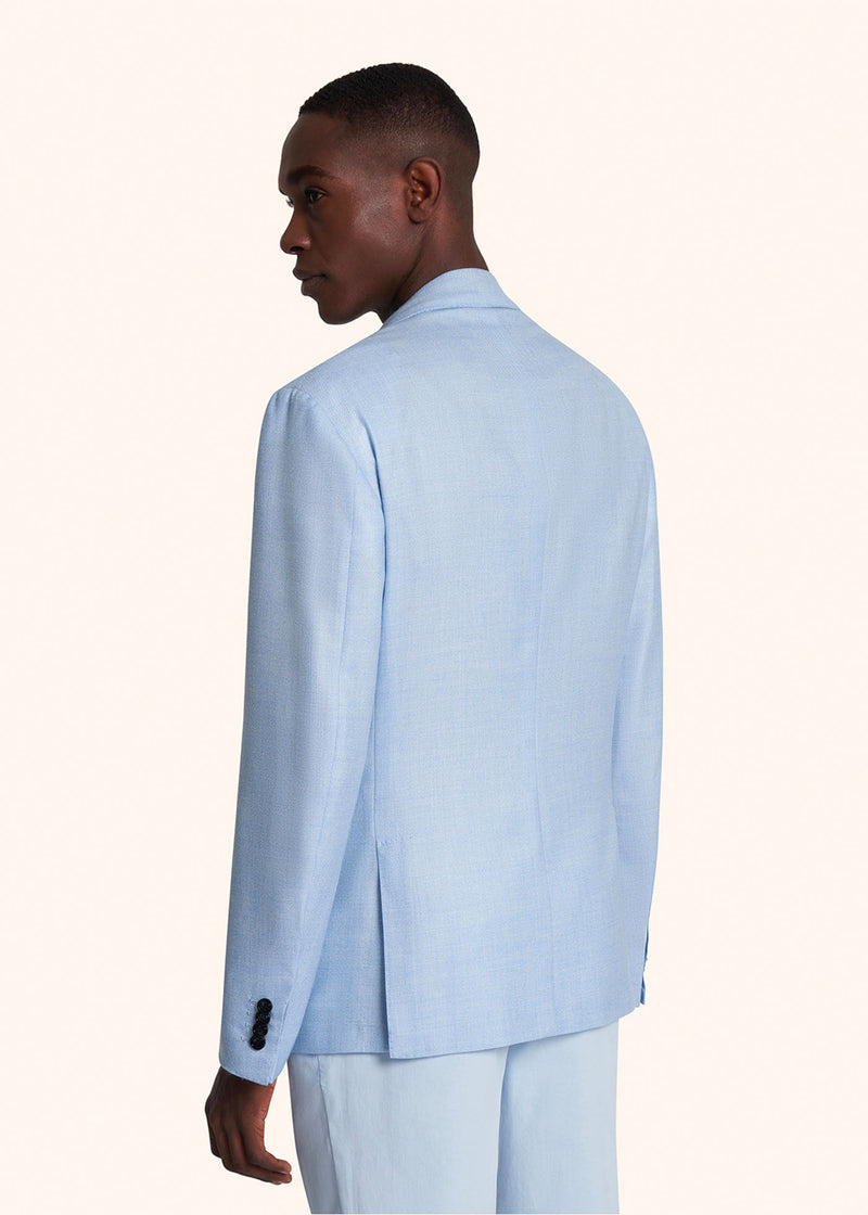 Kiton sky blue jacket for man, in cashmere 3