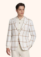 Kiton white jacket for man, in cashmere 2