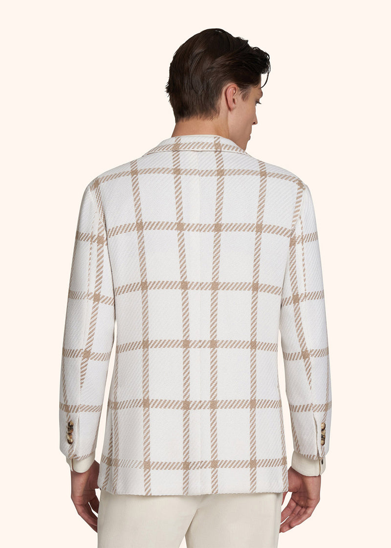 Kiton white jacket for man, in cashmere 3