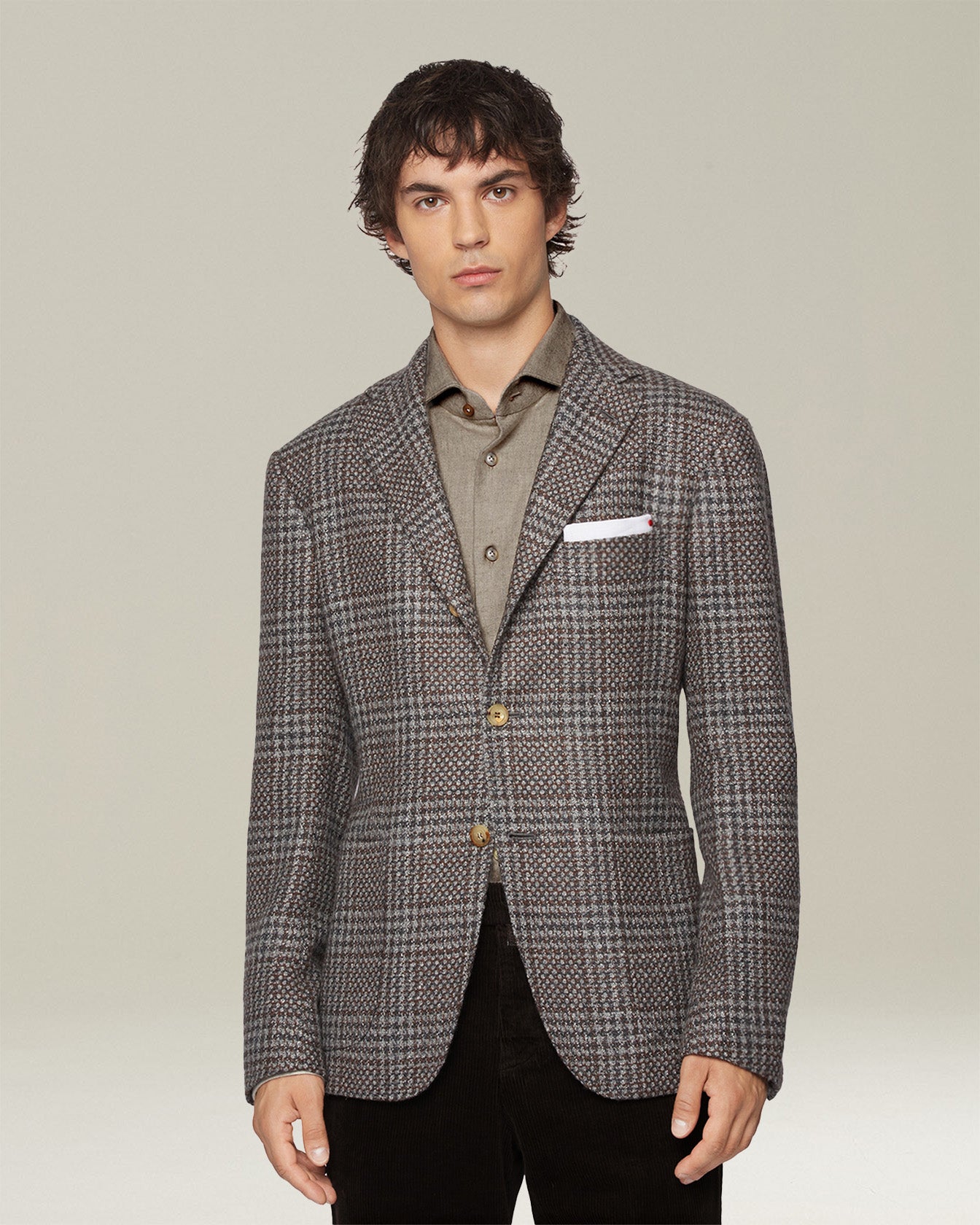 GLEN PLAID CASHMERE BLEND BLAZER